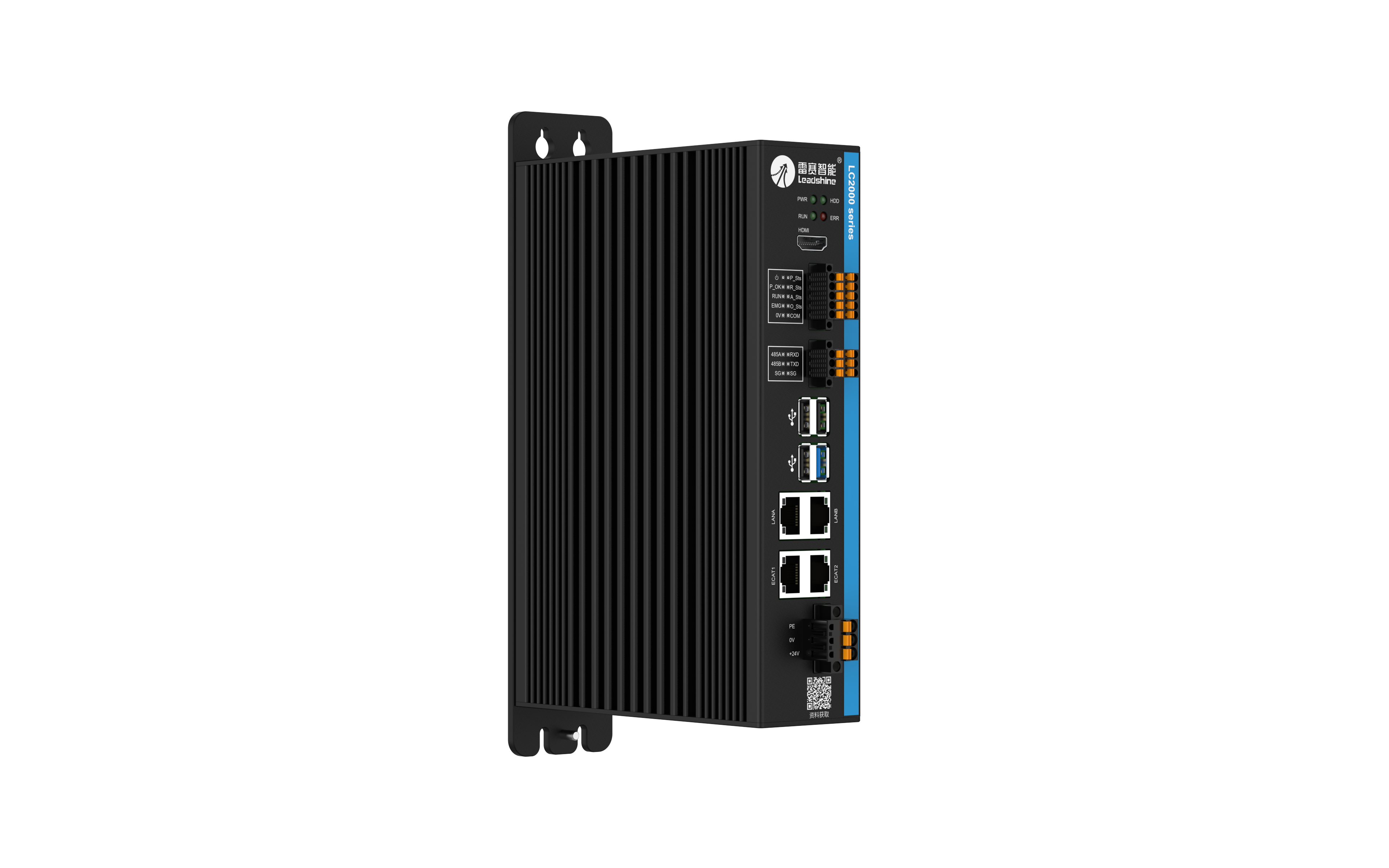 LC2000S系列智能产线控制器是雷赛面向先进制造业推出的EtherCAT总线型运动控制器,基于X86+CODESYS运动控制平台。采用全金属机身,提供丰富的网络接口来满足各种项目的扩展需求,搭载Celeron CPU,提供卓越的运算能力,适用于128轴以内的整线设备控制。广泛应用于光伏、锂电、3C、包装、物流等行业。